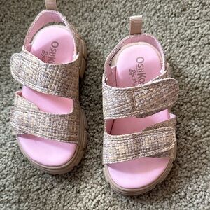 OshKosh B'gosh Woven Pink and Tan Kids Sandals
